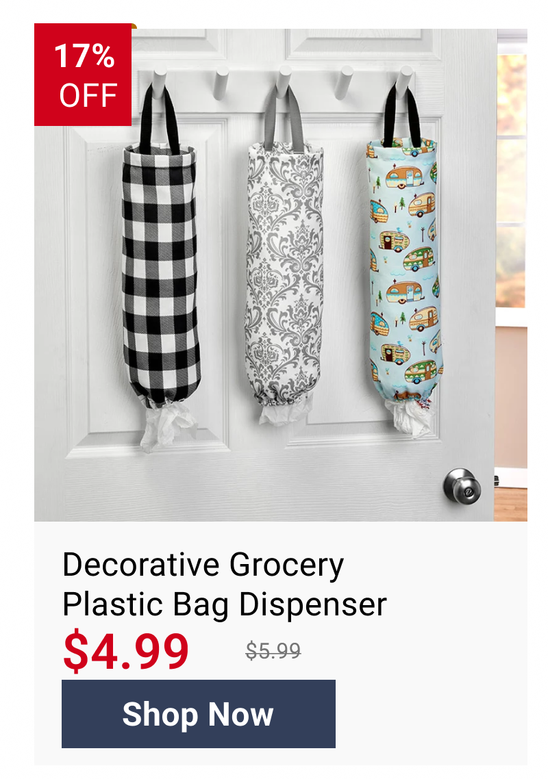 Decorative Grocery Plastic Bag Dispenser