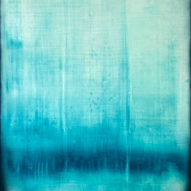 blue painting abstract