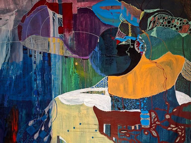 oversized abstract painting