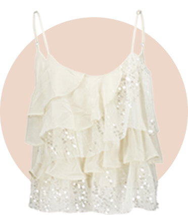 A white camisole top.