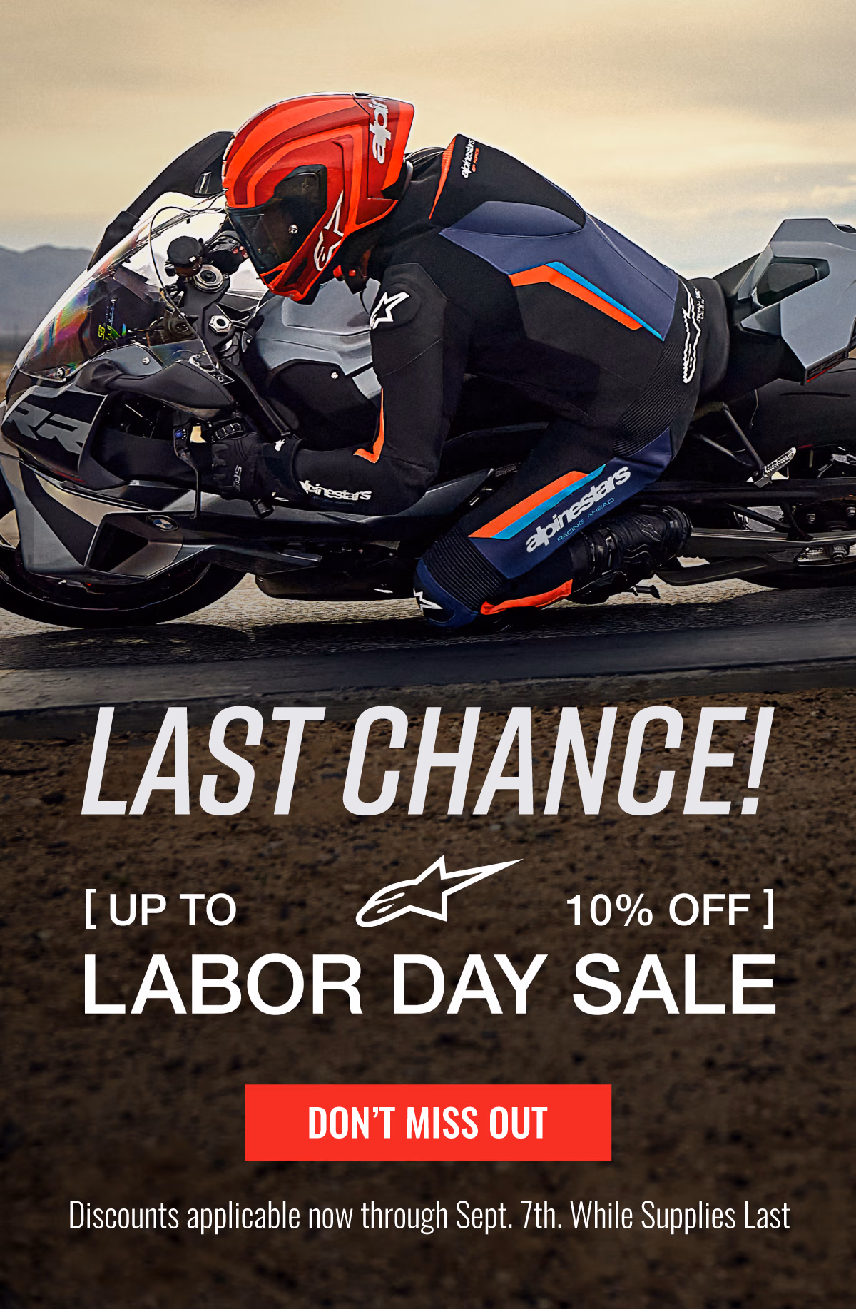 Alpinestars Labor Day Sale | Up to 10% off | SHOP NOW