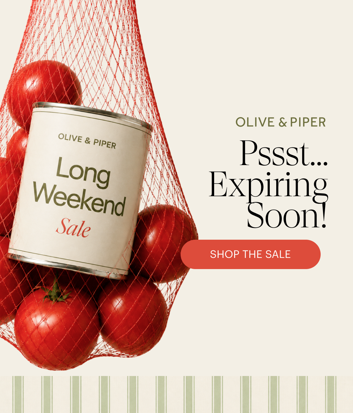 Long Weekend Ending Soon. Shop 20% Off
