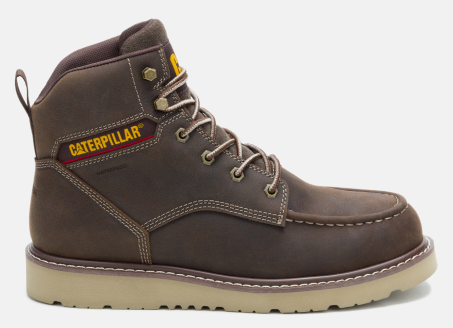 CAT Footwear - Men's Reclaimer Wedge Waterproof Steel Toe Work Boot - Coffee Bean colorway.