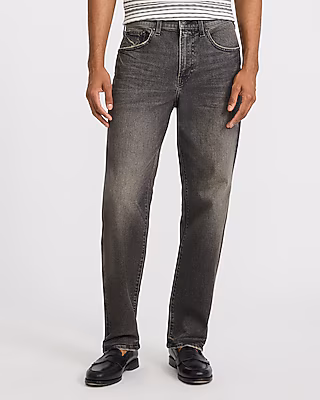 Loose Washed Black Jeans
