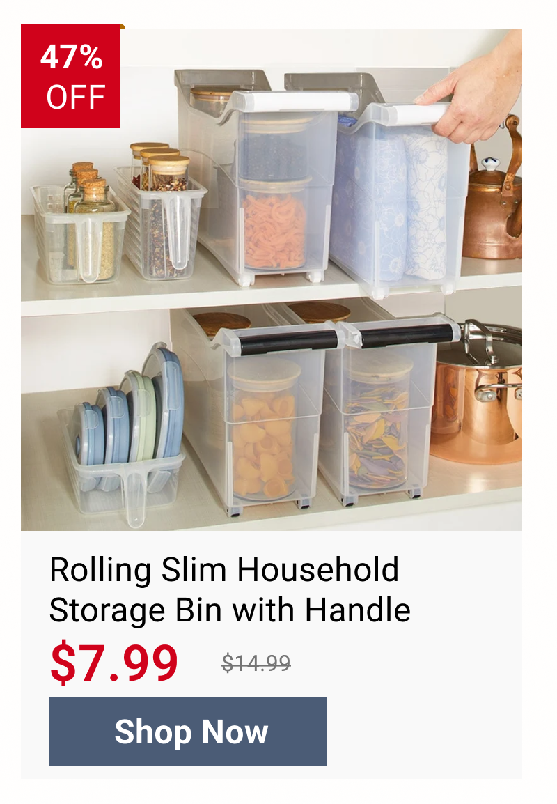 Rolling Slim Household Storage Bins