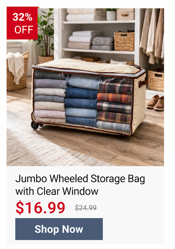 Jumbo Wheeled Storage bag