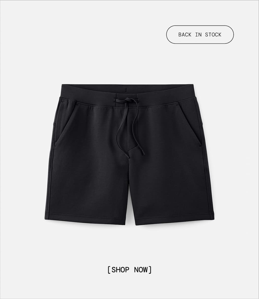 Midweight Tech Short in Black