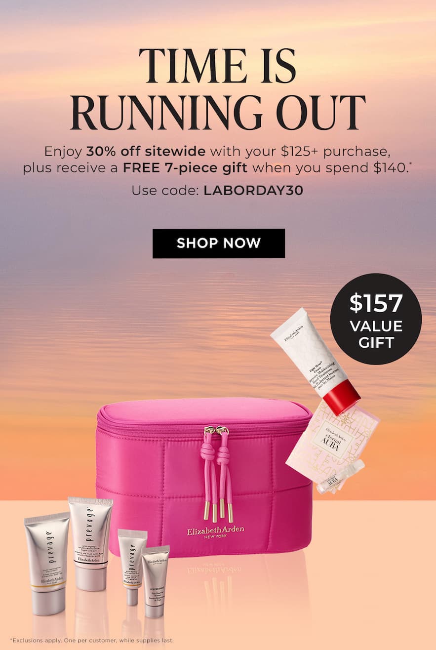 Time is Running Out. Enjoy 30% off sitewide with your $125+ purchase, plus receive a FREE 7-piece gift when you spend $140. Use code: LABORDAY30