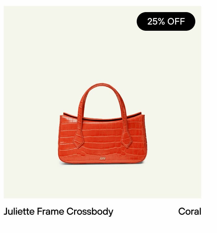 Juliette Frame Crossbody Coral 