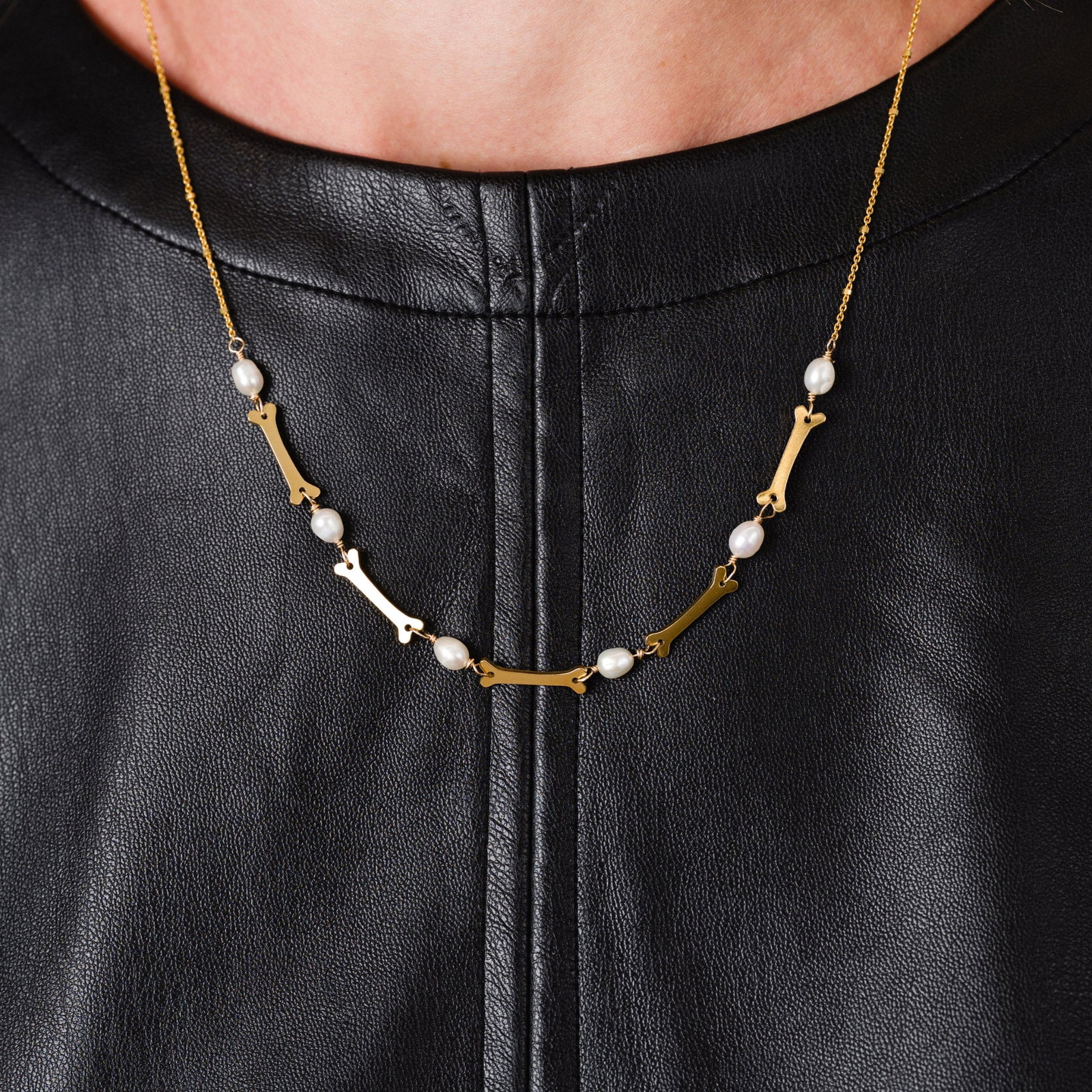 Bad to the Bone Sterling Silver Necklace