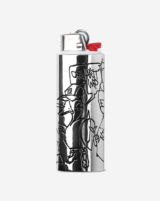 Carhartt WIP Blinkerfluid BIC Metal Lighter Case | Silver