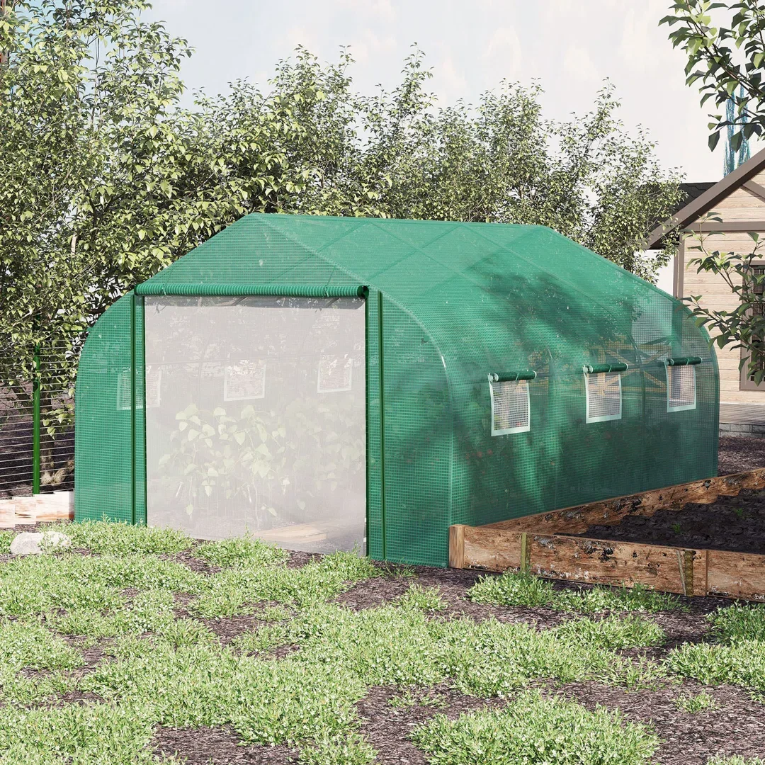 Ahmyra Walk-In Polytunnel Greenhouse Galvanised Steel Frame 3.5 x 3 x 2m
