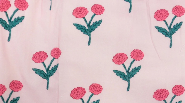 Pink Posy Block Print  Collection