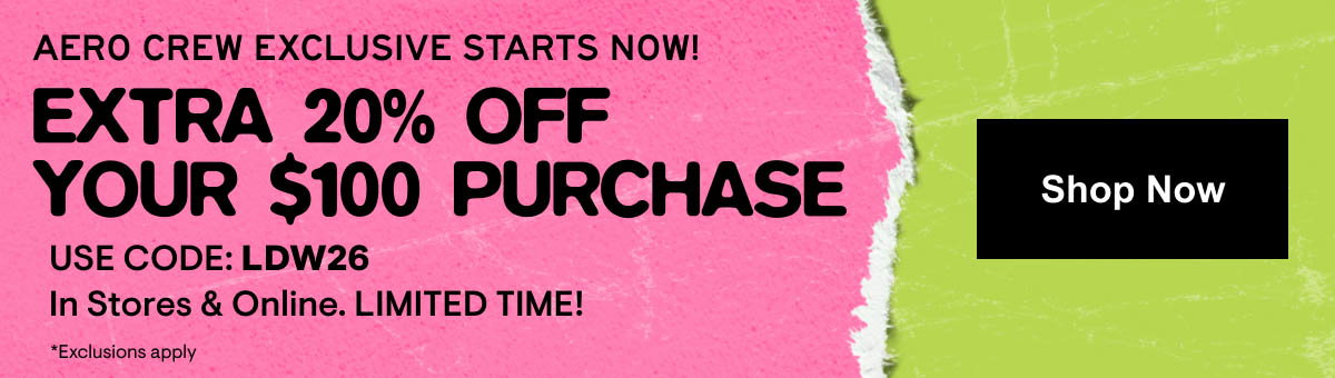 20% off $100 Shop Now