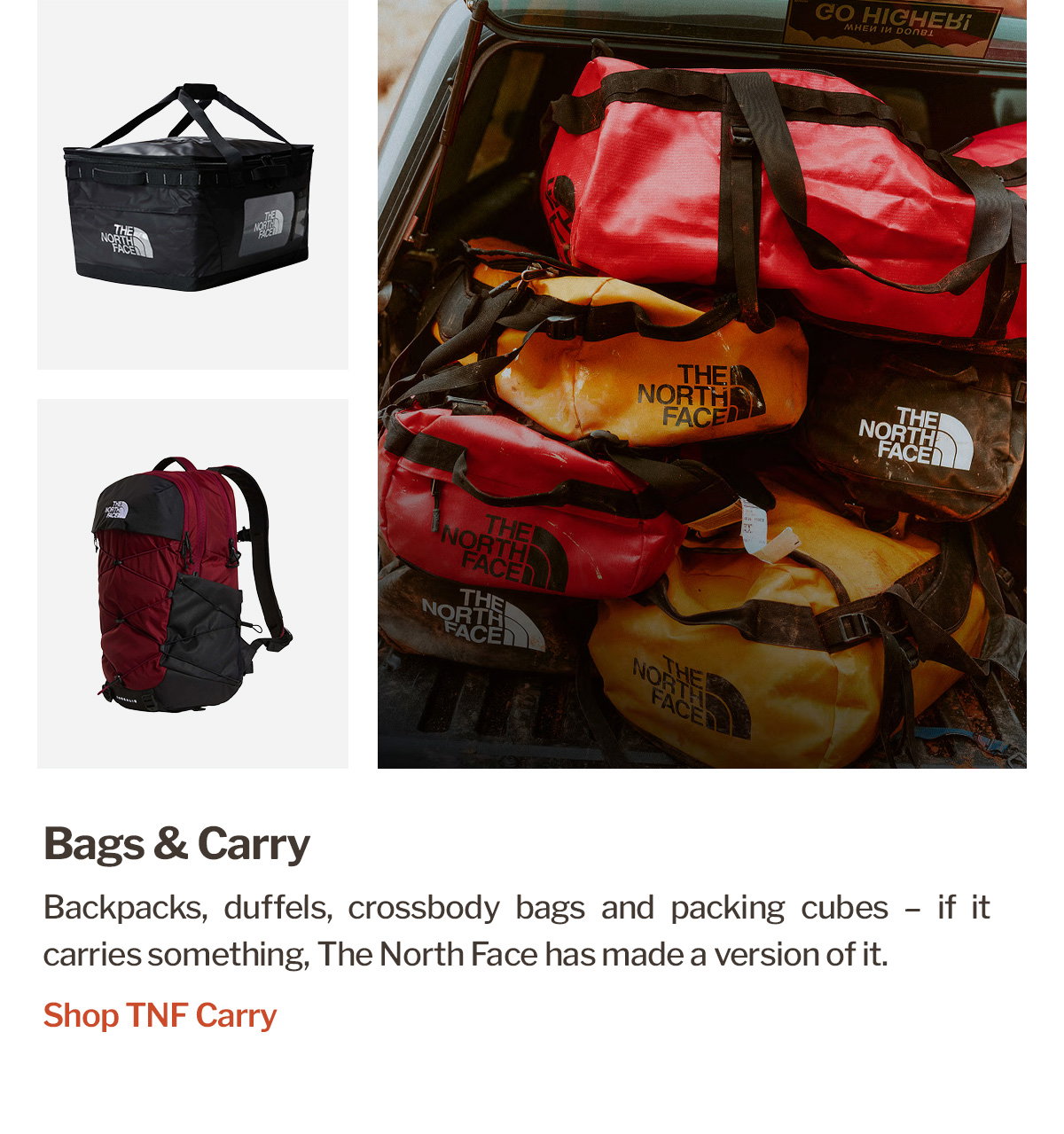 The North Face Bags & Backpacks | Carry Range | WildBounds