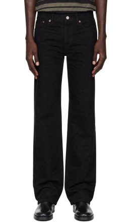 Black Five Pocket Vintage Selvedge Denim Jeans
