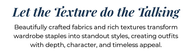 Let the Texture do the Talking