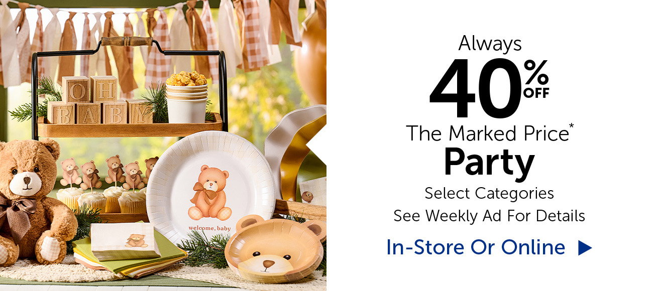 Always 40% Off Party - Select Categories
