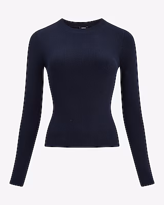 Fitted Ribbed Crew Neck Sweater in Silky Soft