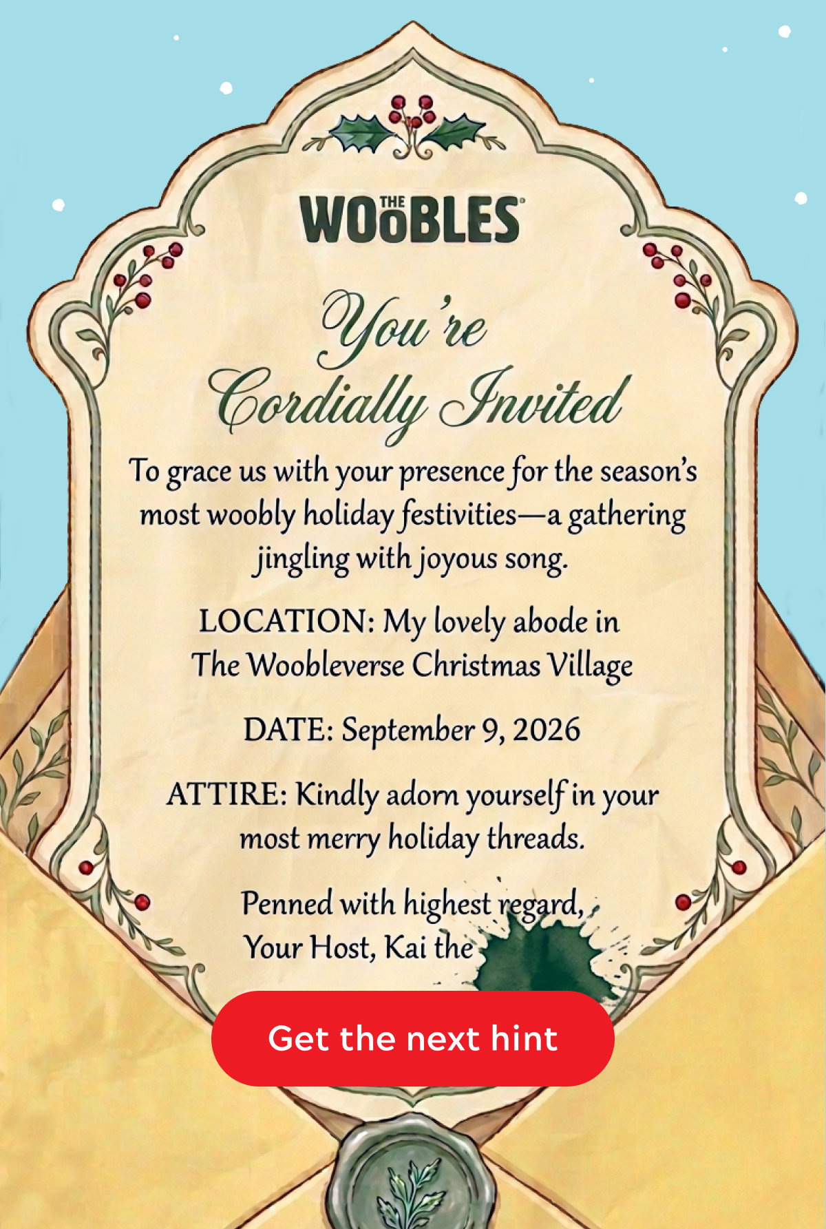 You're cordially invited [Get another hint]