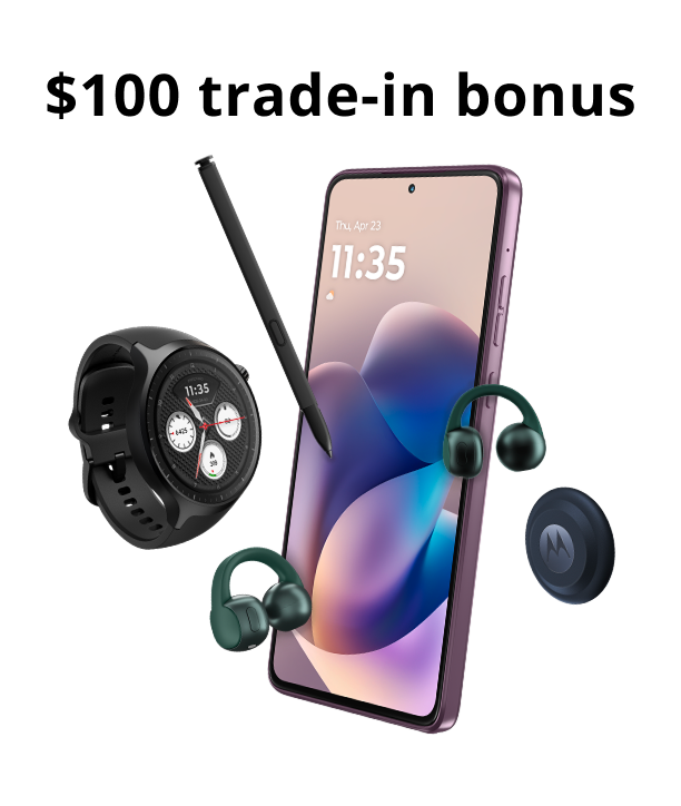 moto g stylus - 2026 (256GB) + $100 trade-in bonus - FREE moto buds loop, moto watch, & moto tag ($429.97 value)