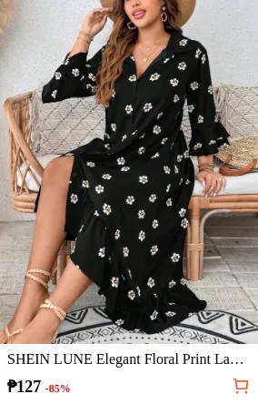 SHEIN LUNE Elegant Floral Print...
