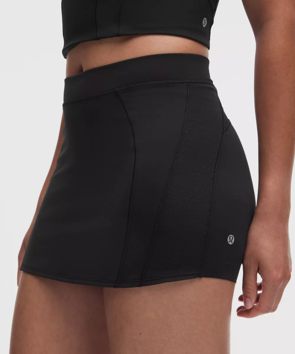 Nulux Mesh-Panelled High-Rise Mini Skort