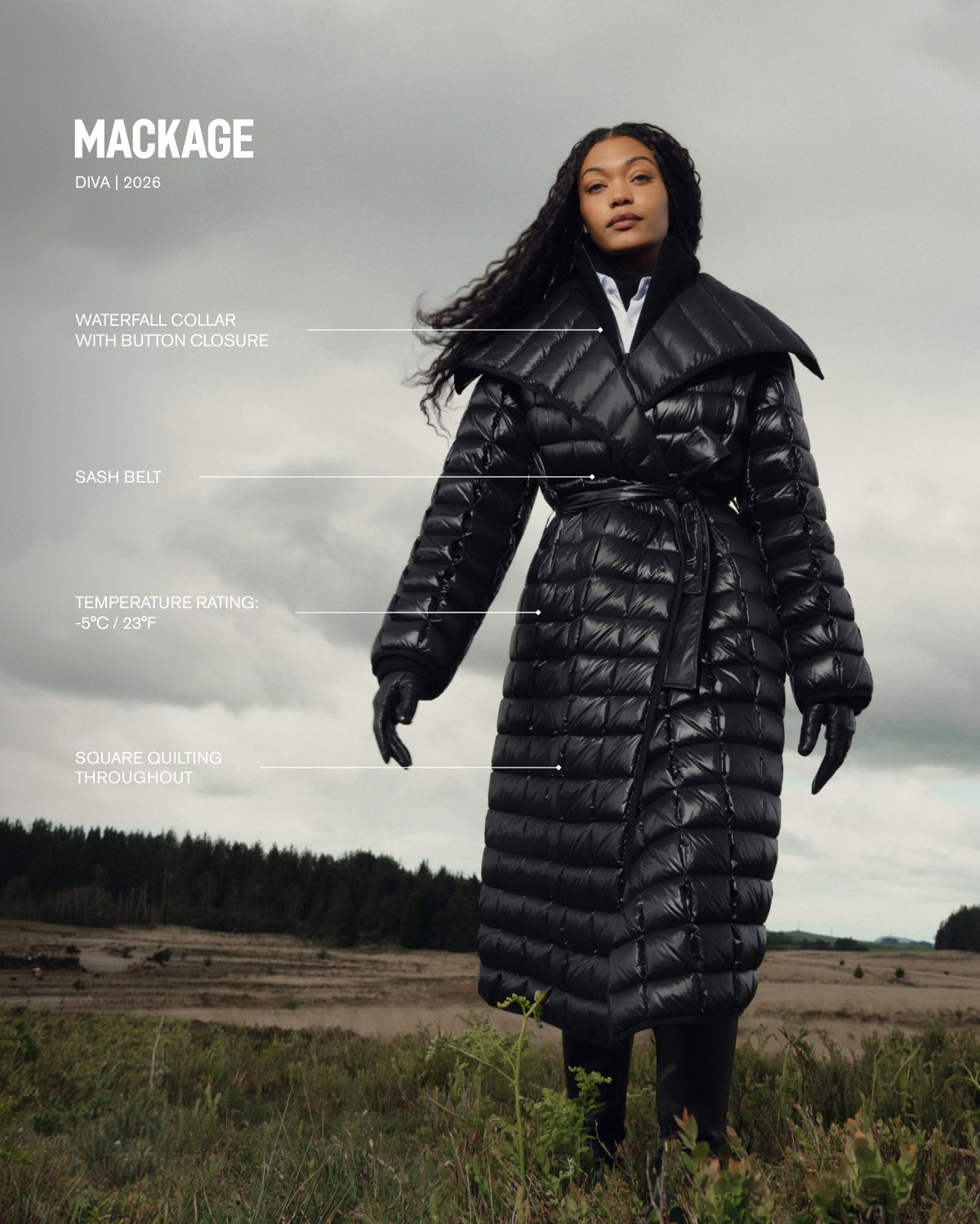 DIVA Long down coat