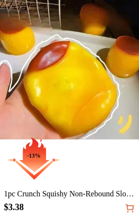 1pc Crunch Squishy Non‑Rebound Slow Caramel Pudding Stress Ball, ASMR Squeezing Fidget Toy, Handmade Fidget Toy Adult Stress Relief & Party Favors Halloween Gift