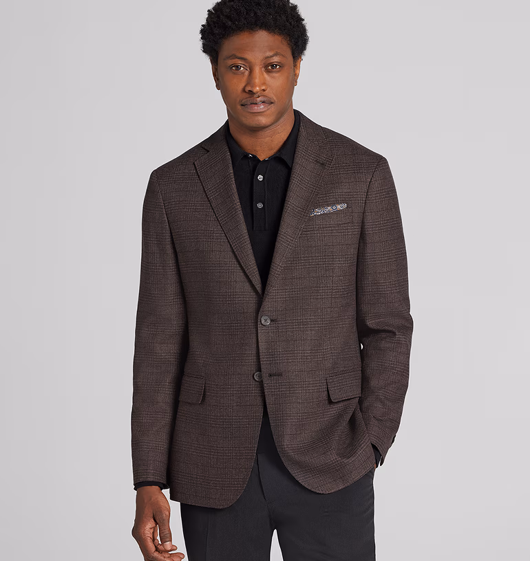 Joseph Abboud Modern Fit Plaid Sport Coat