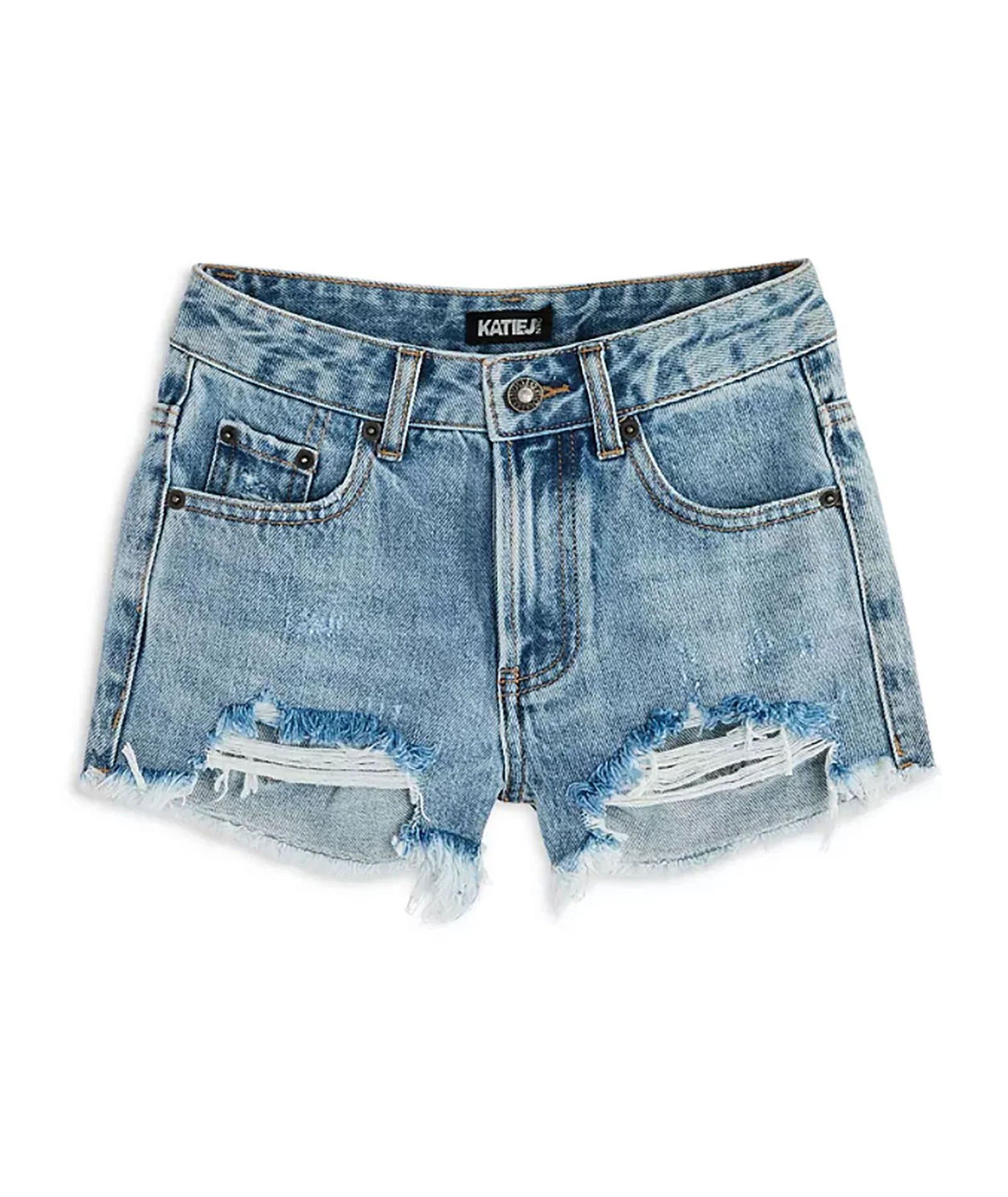 Image of Katie J NYC Girls Malibu Light Wash Jean Shorts