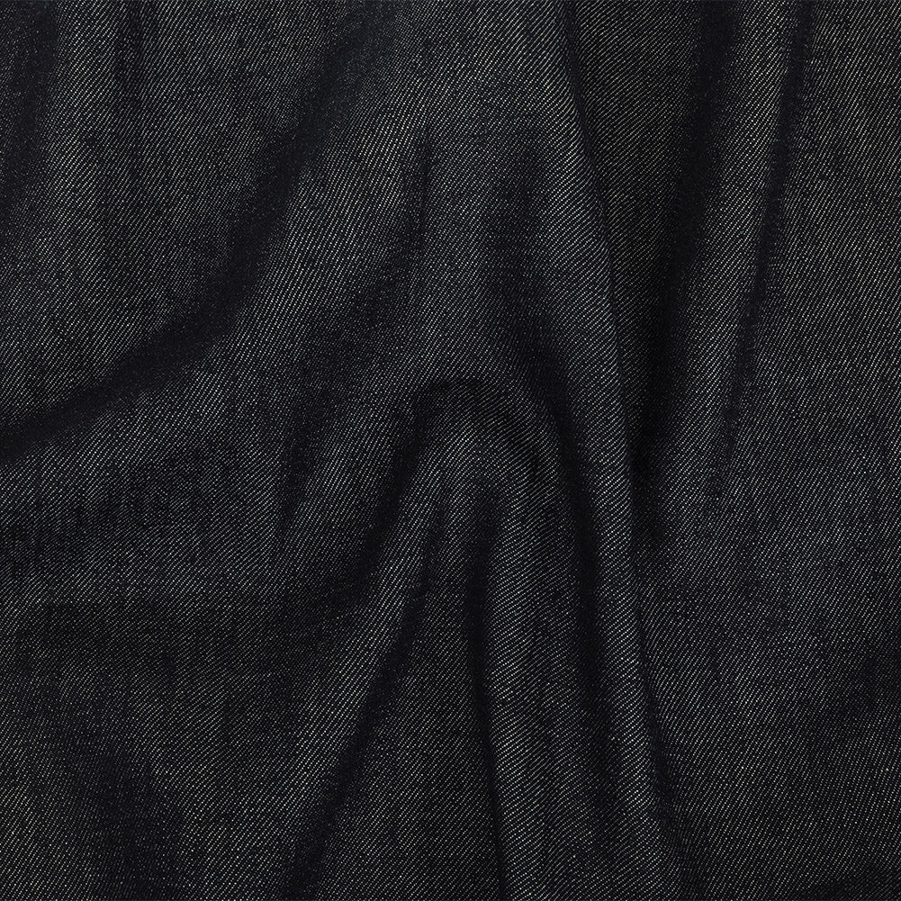 Image of Medium Weight Midnight Navy Cotton Denim Twill