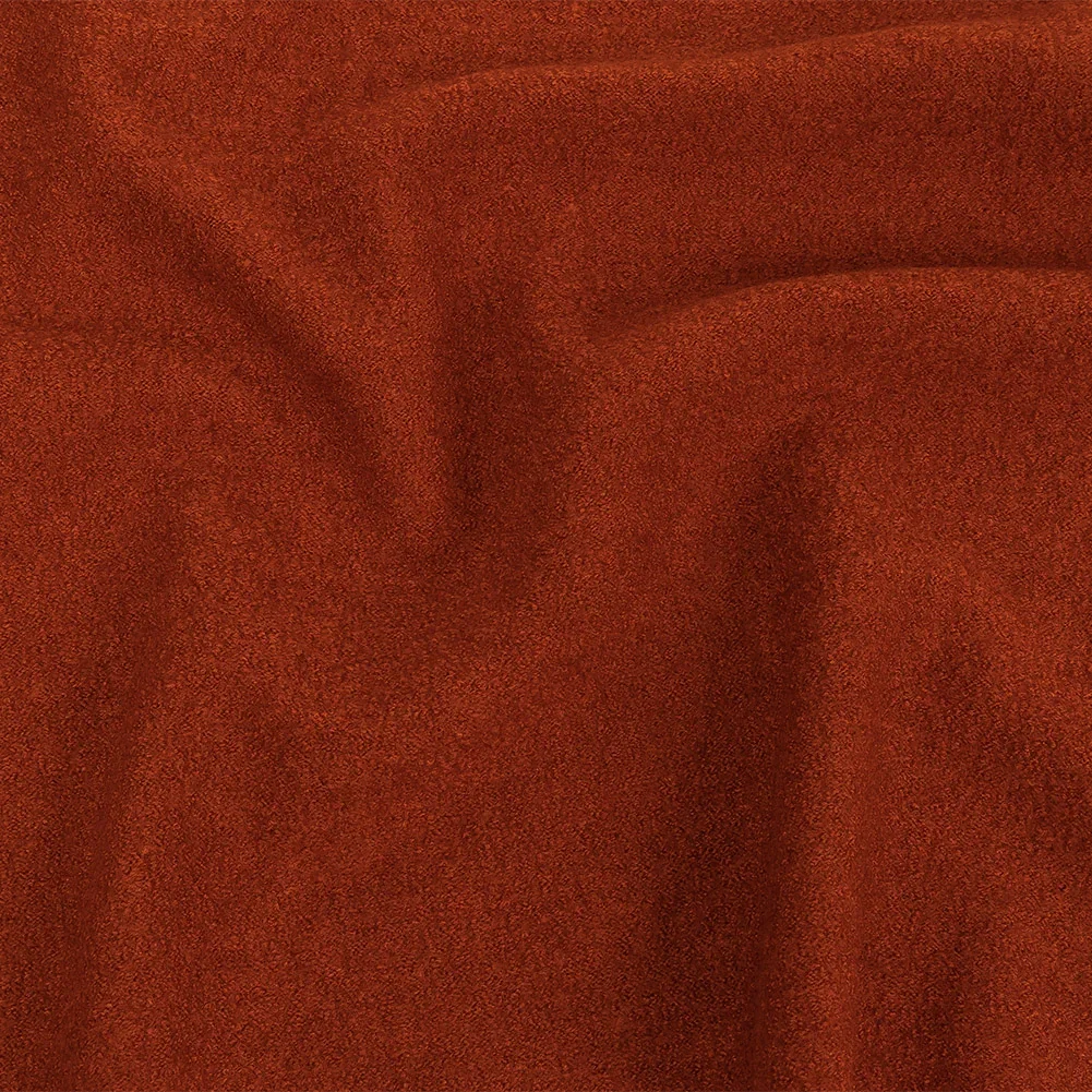 Image of Boiled Wool Coating Fabric - Terracotta - Ketil Collection