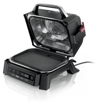 Ninja 4-in-1 Electric Woodfire Outdoor Grill, Grill, Smoker, Weather Resistant, Nonstick, Model #OG301