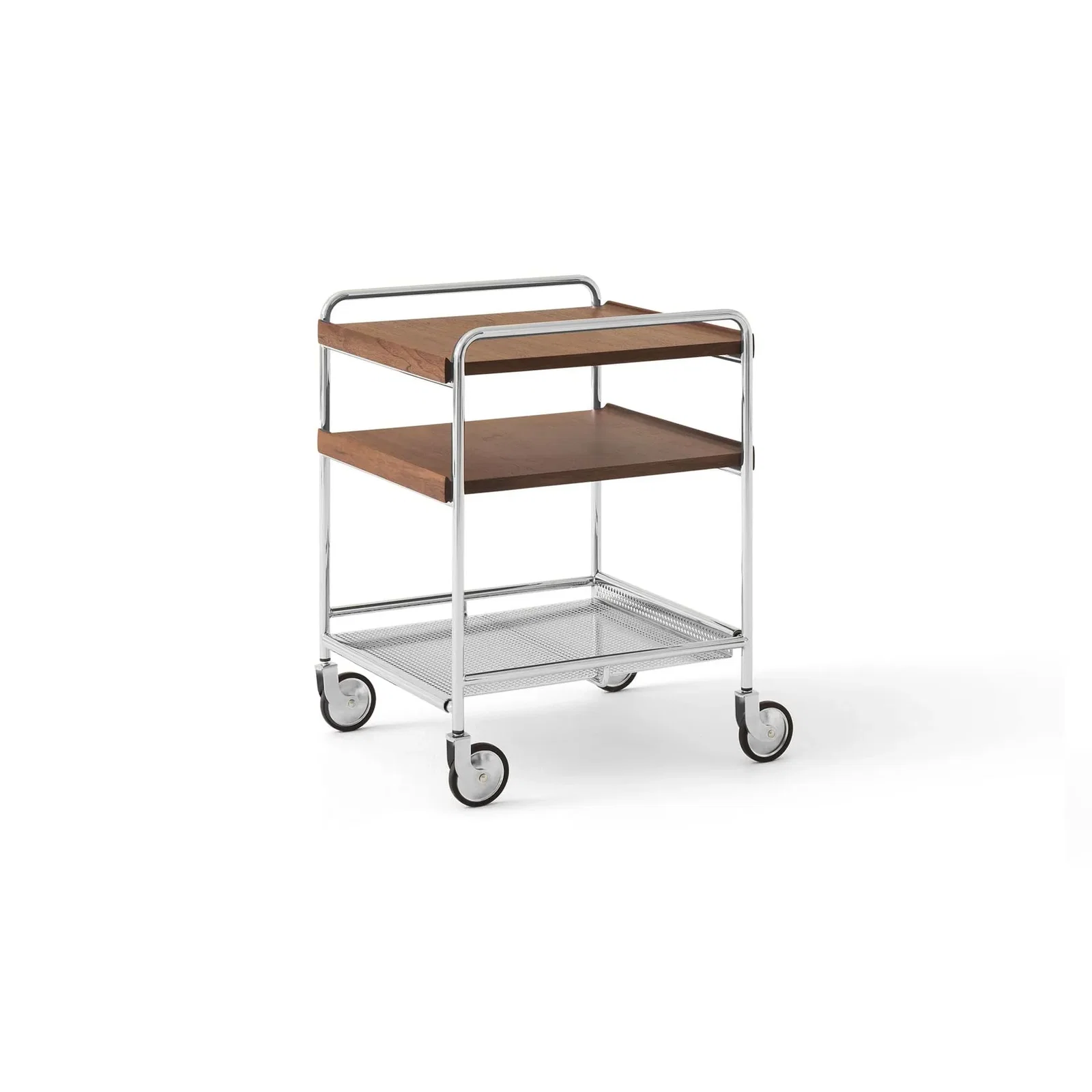 Alima NDS2 serving trolley Lacquered walnut-chrome