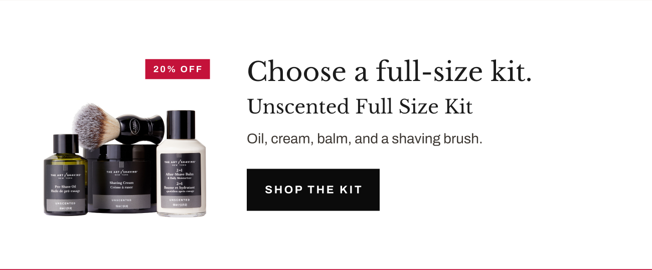 Product image of Unscented Full Size Kit with “Shop the Kit” button.