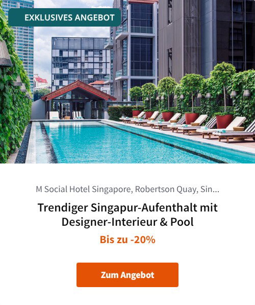 Trendiger Singapur-Aufenthalt mit Designer-Interieur &amp; Pool