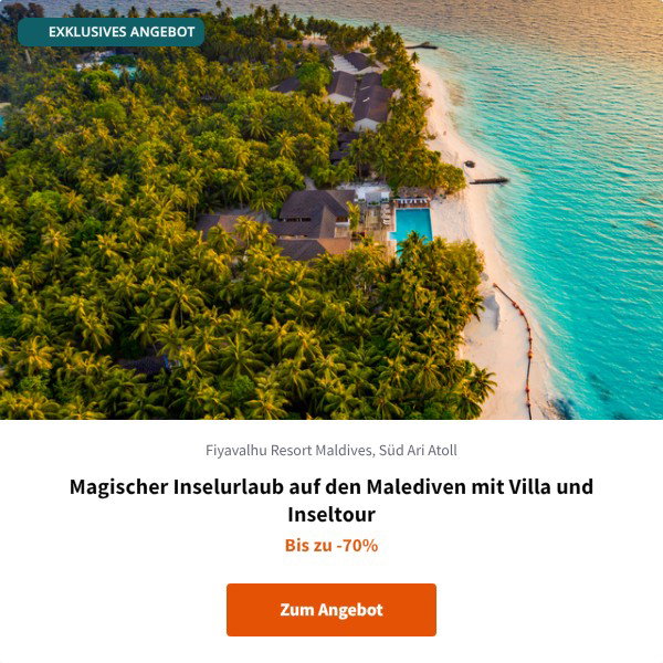 Magischer Inselurlaub auf den Malediven mit Villa und Inseltour