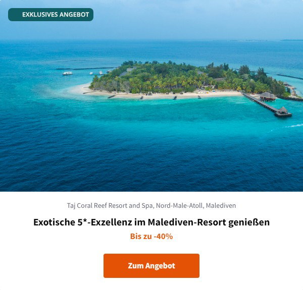 Exotische 5*-Exzellenz im Malediven-Resort genießen
