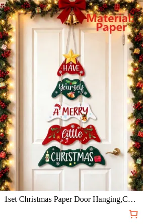1set Christmas Paper Door Hanging...