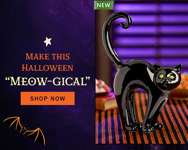 Make this Halloween Meow-gical. Shop Now. New: Midnight the Black Halloween Cat Ceramic Decoration