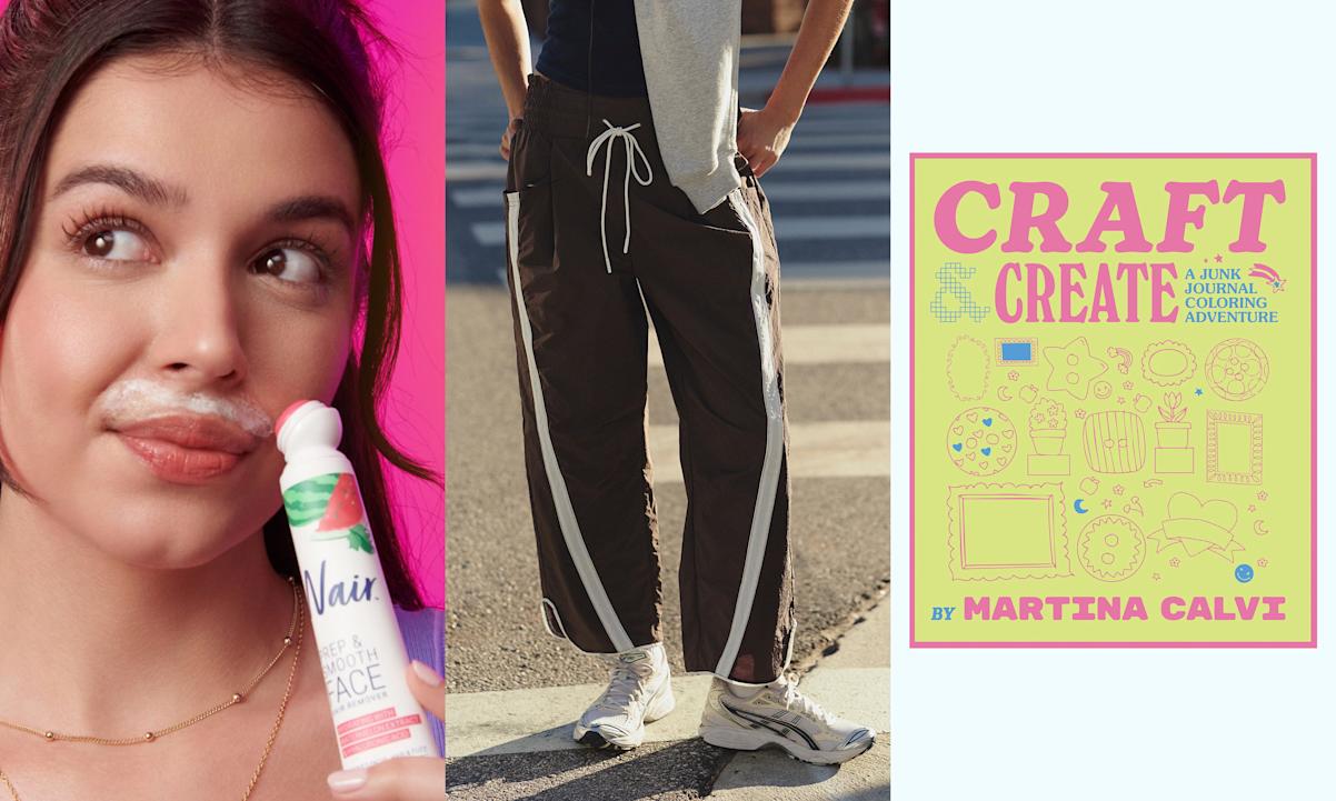 Nair, track pants, coloring book