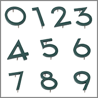 Individual House Numbers