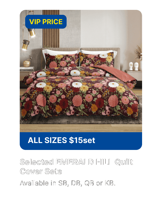 Selected EMERALD HILL Quilt Cover Sets