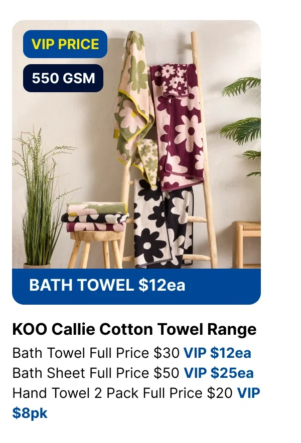 KOO Callie Cotton Towel Range