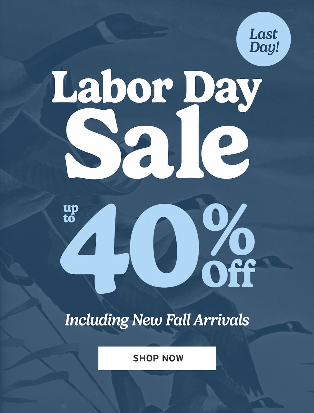 Labor Day Sale Up to 40% Off