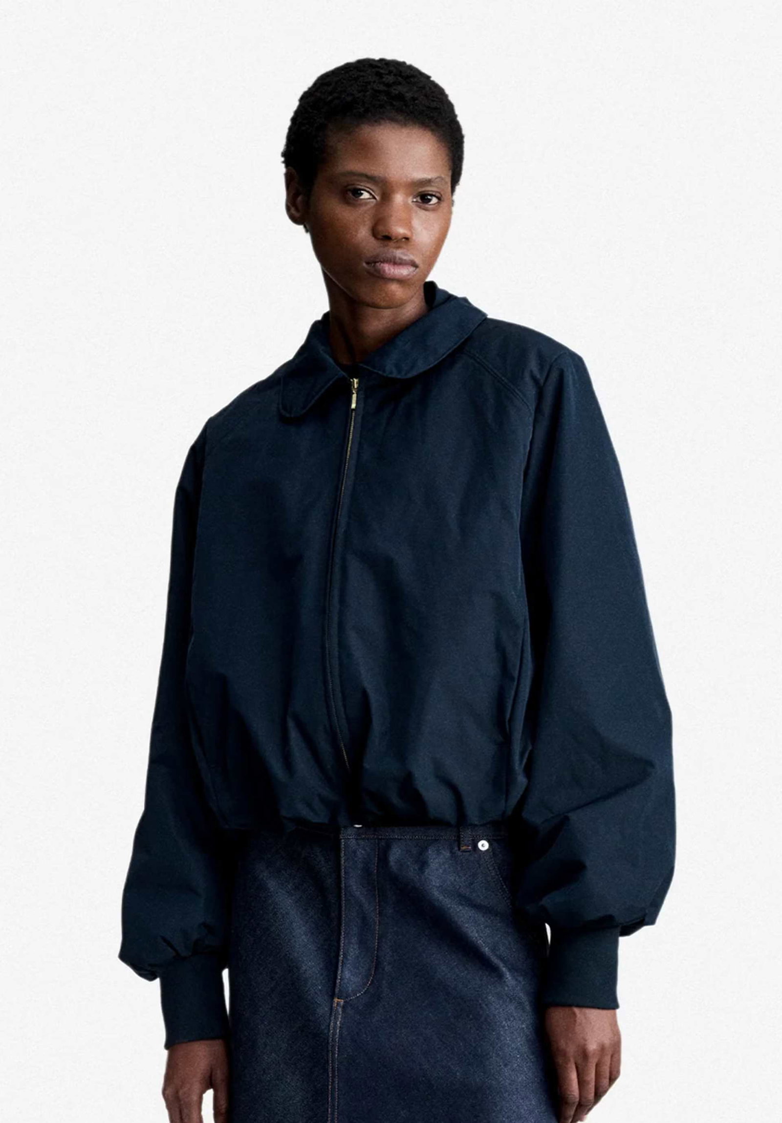 A.P.C. model in fall 26 jacket