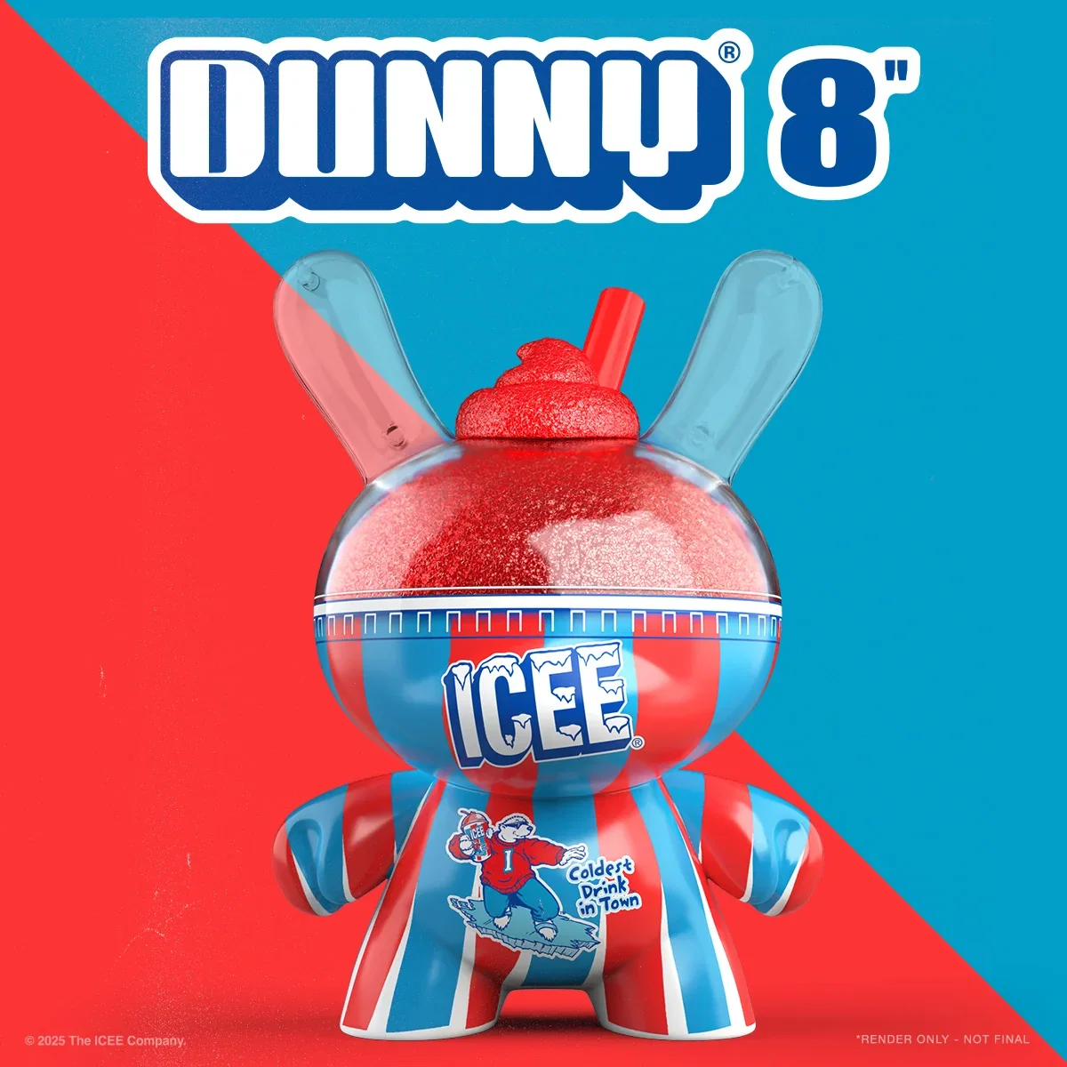 Image of Kidrobot & ICEE® - Cherry ICEE 8" Dunny Art Figure (PRE-ORDER)