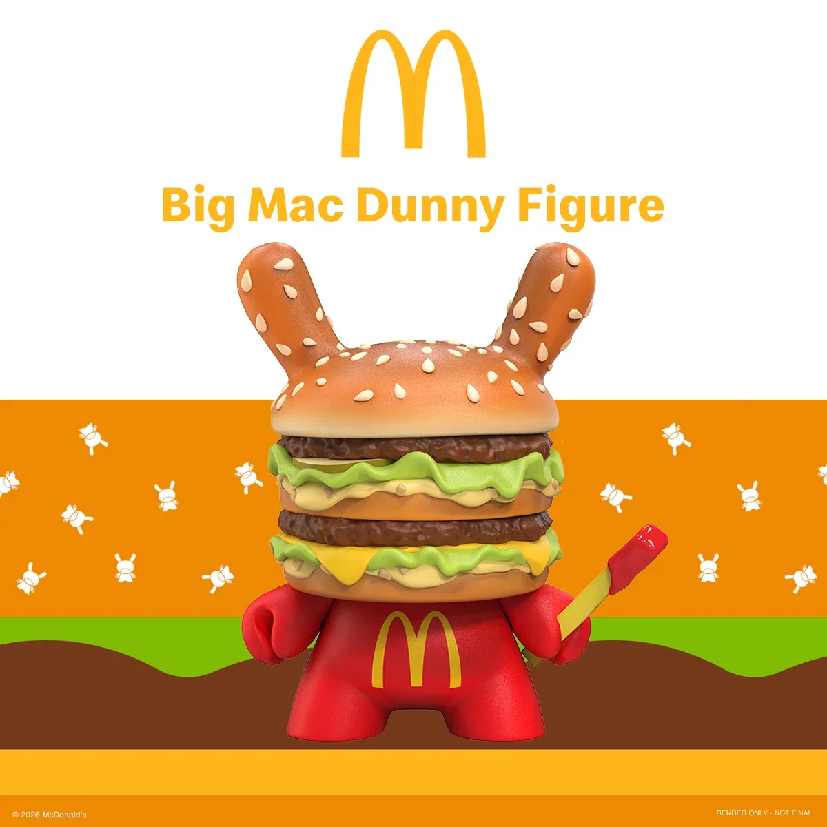 Image of McDonald's Big Mac 8" Vinyl Dunny Art Figure (PRE-ORDER)