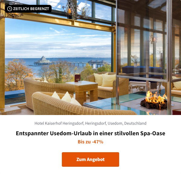 Entspannter Usedom-Urlaub in einer stilvollen Spa-Oase